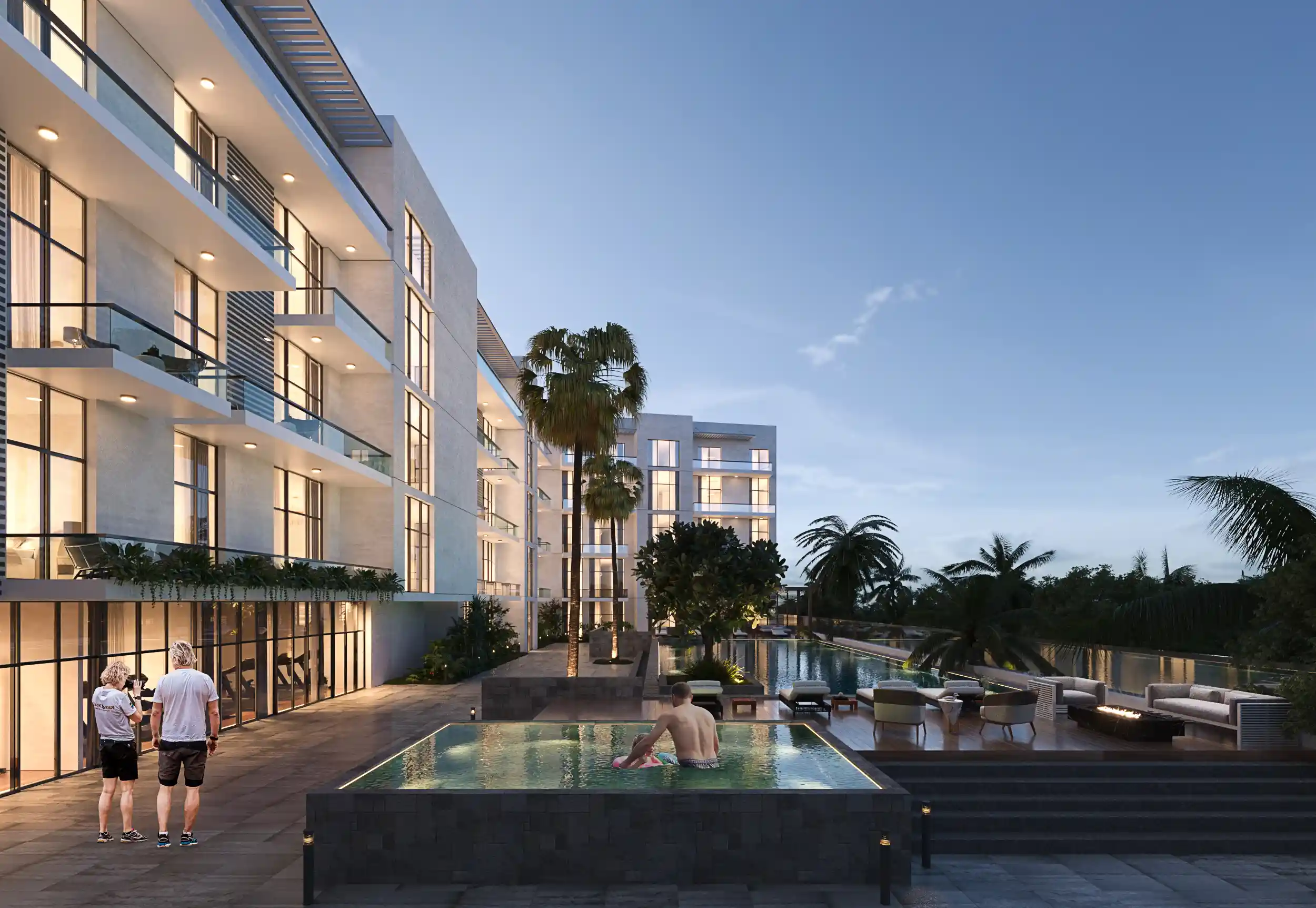 Luxury villa interior design Dubai - Living room visualization